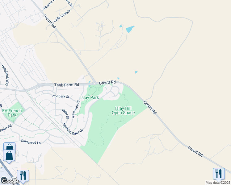map of restaurants, bars, coffee shops, grocery stores, and more near 1586 Populas Avenue in San Luis Obispo