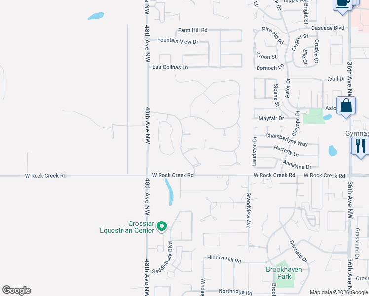 map of restaurants, bars, coffee shops, grocery stores, and more near 4431 Berry Farm Road in Norman