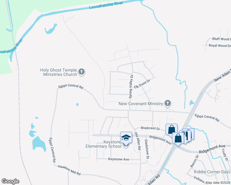 map of restaurants, bars, coffee shops, grocery stores, and more near 3265 Valley Stream Cove in Memphis