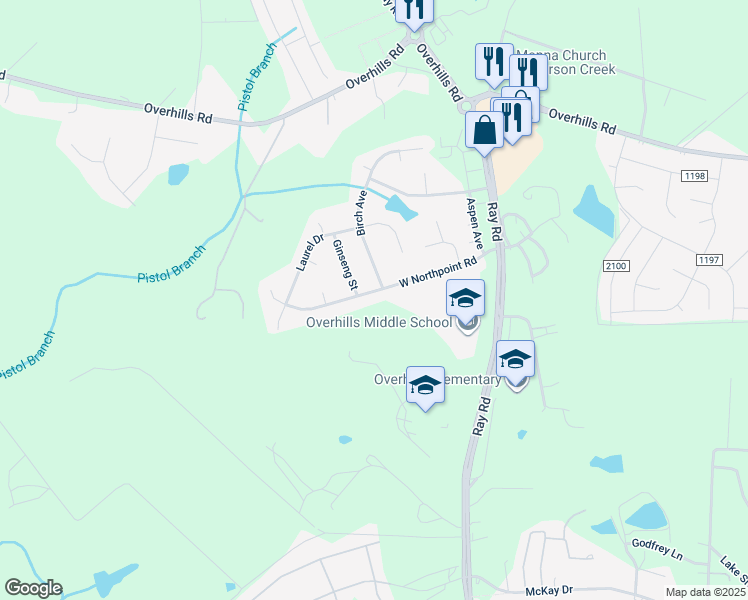 map of restaurants, bars, coffee shops, grocery stores, and more near 328 West Northpoint Road in Spring Lake