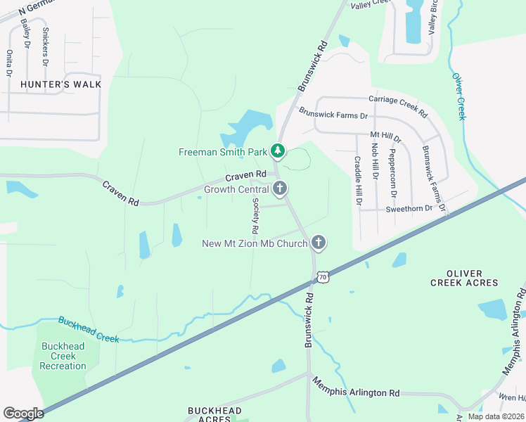 map of restaurants, bars, coffee shops, grocery stores, and more near 4555 Brunswick Road in Arlington