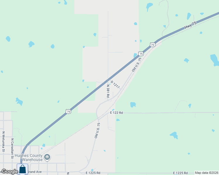 map of restaurants, bars, coffee shops, grocery stores, and more near 2176 North 381 Road in Wetumka