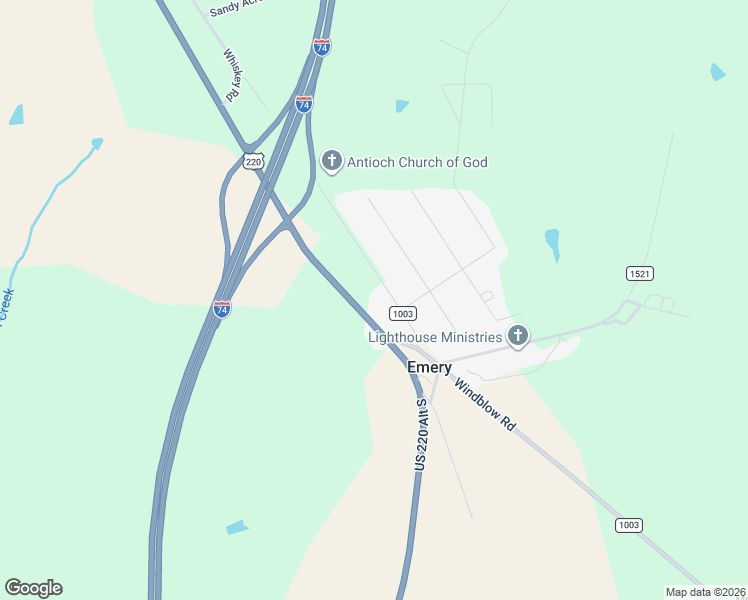 map of restaurants, bars, coffee shops, grocery stores, and more near 3827 US 220 Alternate South in Candor