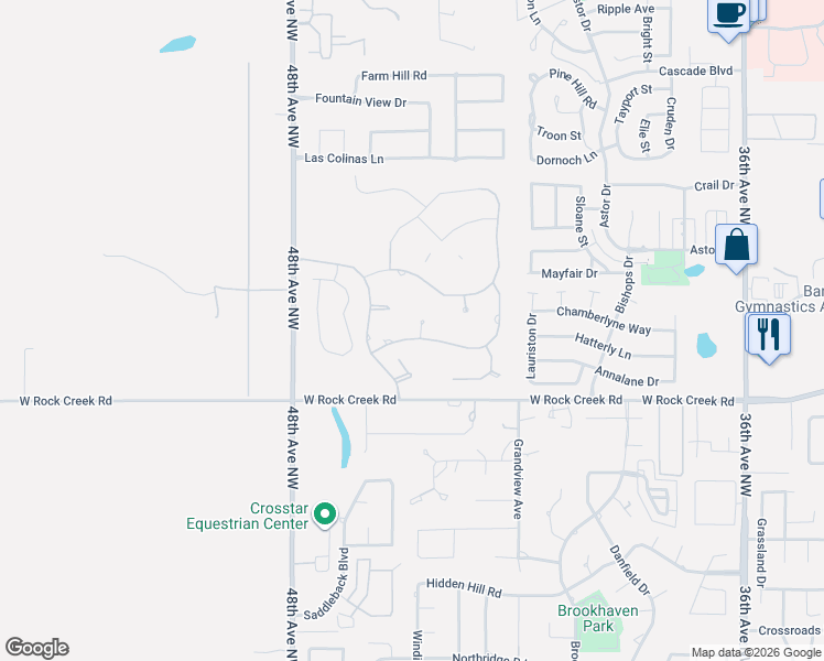 map of restaurants, bars, coffee shops, grocery stores, and more near 2510 Berry Farm Court in Norman
