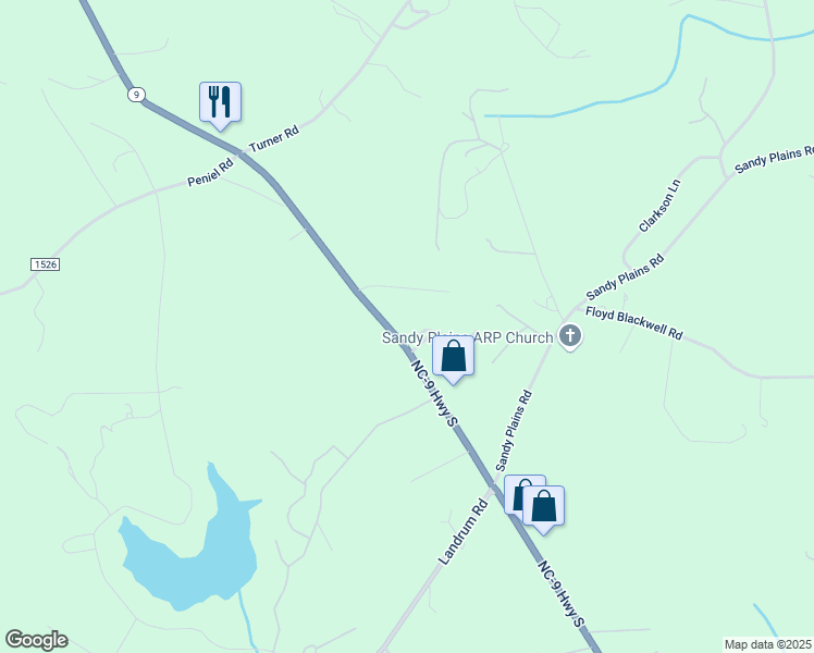 map of restaurants, bars, coffee shops, grocery stores, and more near 5873 North Carolina 9 in Tryon