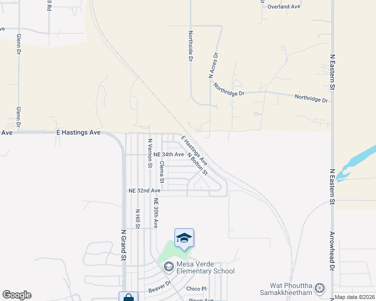 map of restaurants, bars, coffee shops, grocery stores, and more near 3404 North Bolton Street in Amarillo