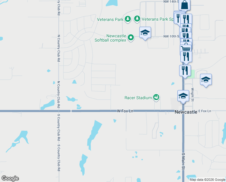map of restaurants, bars, coffee shops, grocery stores, and more near 208 Larry Street in Newcastle