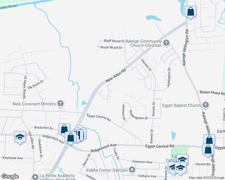map of restaurants, bars, coffee shops, grocery stores, and more near 4534-4582 Sawmill Drive in Memphis
