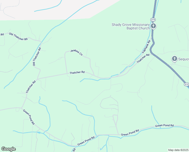 map of restaurants, bars, coffee shops, grocery stores, and more near 1542 Thatcher Road in Soddy-Daisy