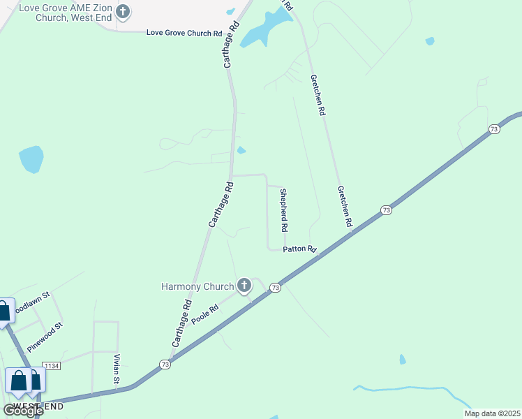 map of restaurants, bars, coffee shops, grocery stores, and more near 232 Patton Road in West End