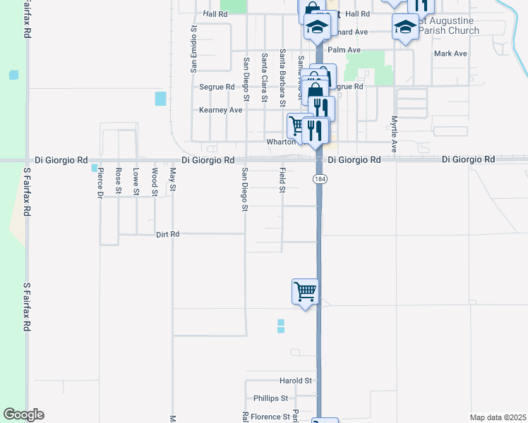 map of restaurants, bars, coffee shops, grocery stores, and more near 7709 Dunnsmere Street in Lamont