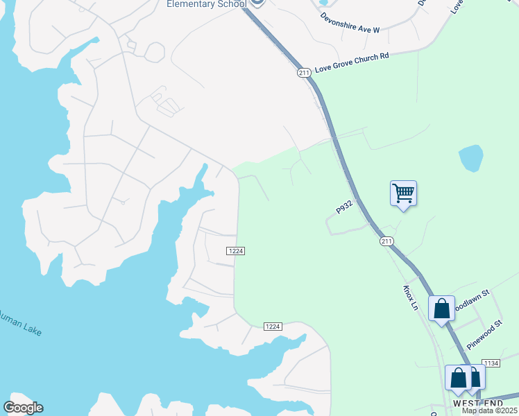 map of restaurants, bars, coffee shops, grocery stores, and more near Stedman Court in Moore County