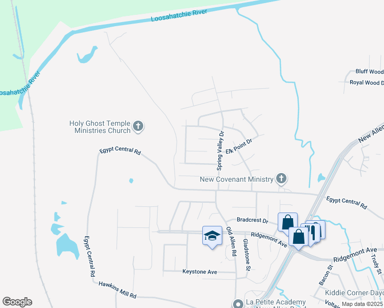 map of restaurants, bars, coffee shops, grocery stores, and more near 3265 Valley Stream Cove in Memphis