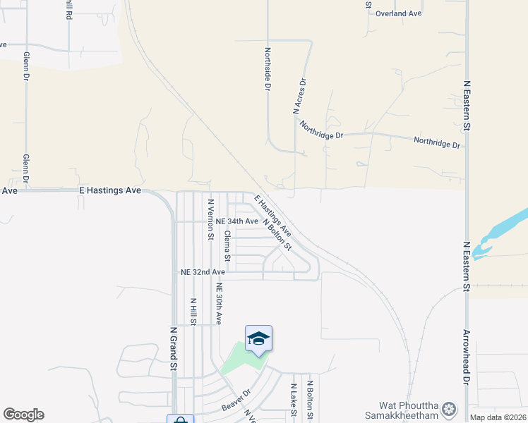 map of restaurants, bars, coffee shops, grocery stores, and more near 3404 North Bolton Street in Amarillo