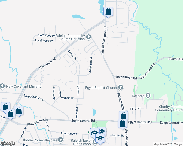 map of restaurants, bars, coffee shops, grocery stores, and more near 4568 White Owl Lane in Memphis