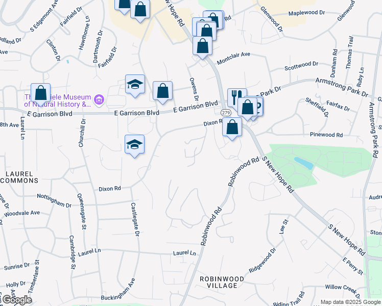 map of restaurants, bars, coffee shops, grocery stores, and more near 993 Surry Lane in Gastonia