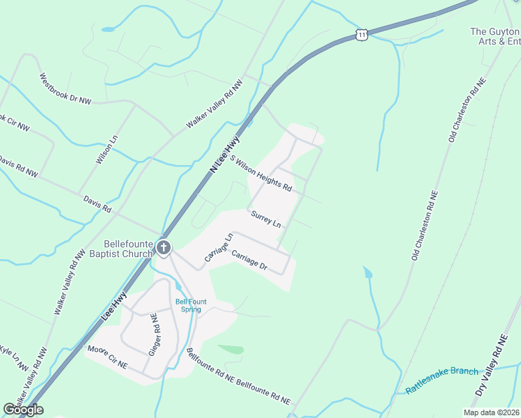 map of restaurants, bars, coffee shops, grocery stores, and more near 127 Surrey Lane in Cleveland