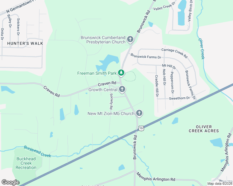 map of restaurants, bars, coffee shops, grocery stores, and more near 4555 Brunswick Road in Arlington