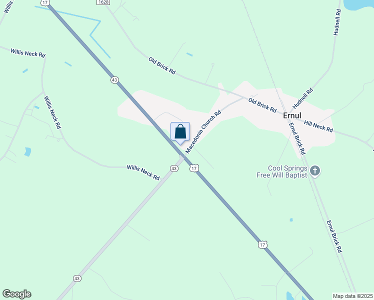 map of restaurants, bars, coffee shops, grocery stores, and more near 185 Macedonia Church Road in Vanceboro