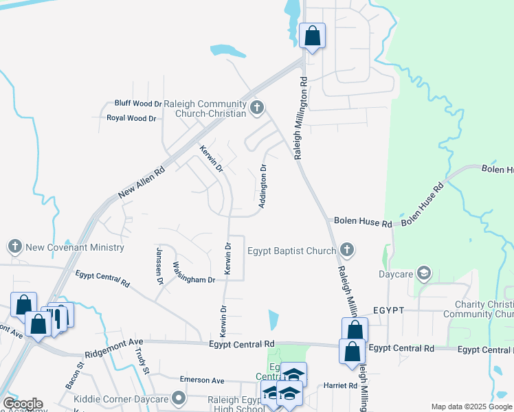 map of restaurants, bars, coffee shops, grocery stores, and more near 4568 White Owl Lane in Memphis