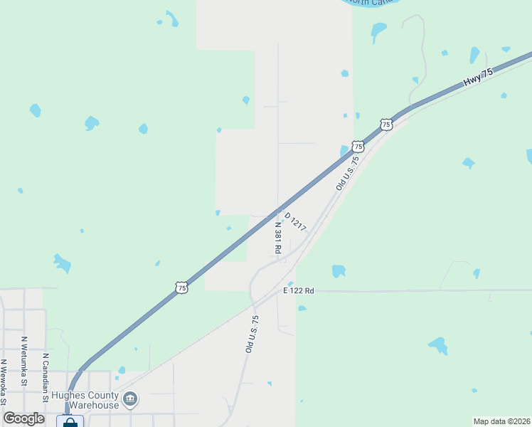 map of restaurants, bars, coffee shops, grocery stores, and more near 2176 North 381 in Wetumka