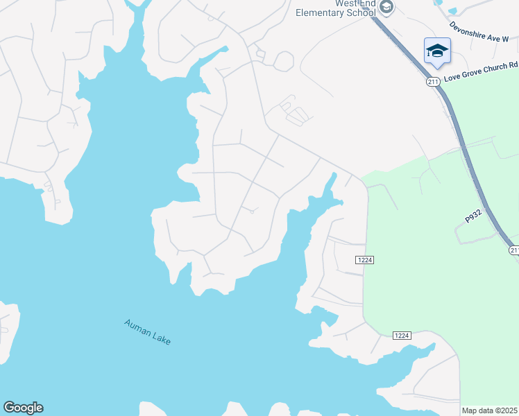 map of restaurants, bars, coffee shops, grocery stores, and more near 105 Carr Court in Seven Lakes