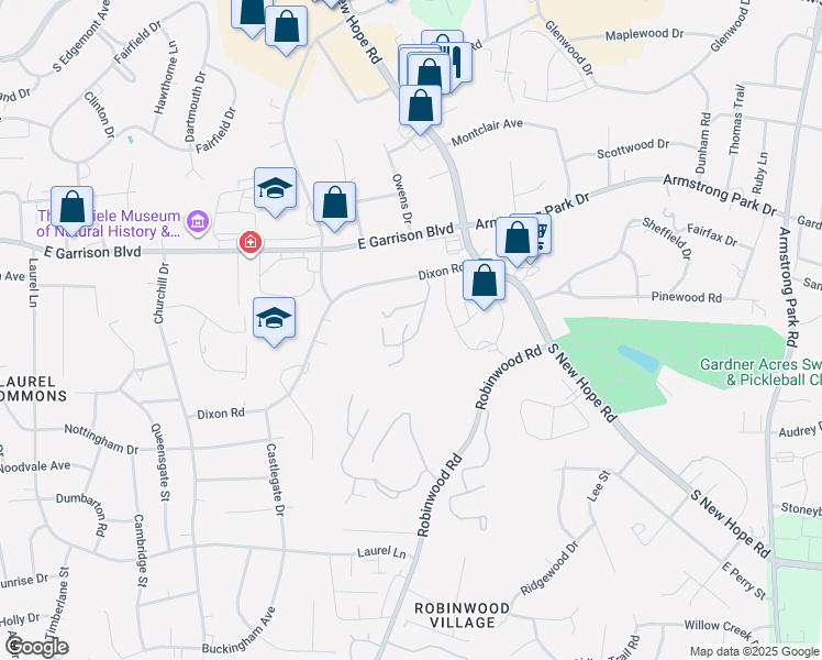 map of restaurants, bars, coffee shops, grocery stores, and more near 993 Surry Lane in Gastonia