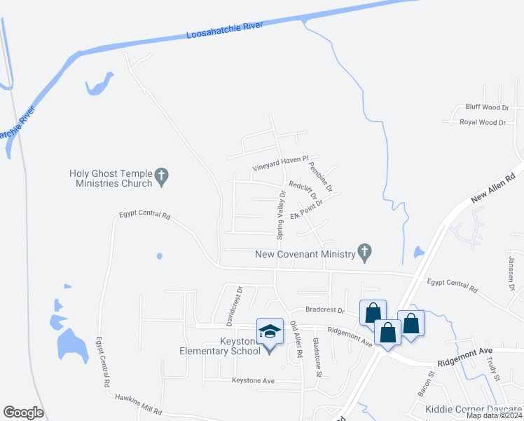 map of restaurants, bars, coffee shops, grocery stores, and more near 3302 Valley Stream Cove in Memphis