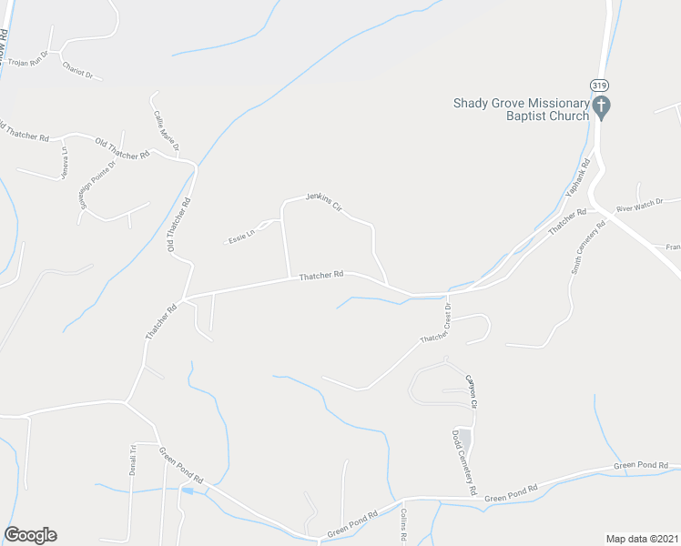 map of restaurants, bars, coffee shops, grocery stores, and more near 1535 Thatcher Road in Soddy-Daisy