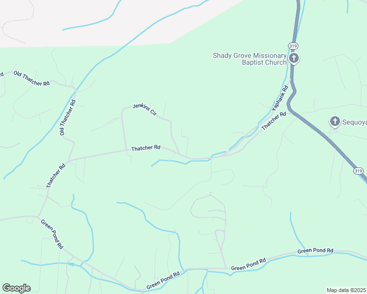 map of restaurants, bars, coffee shops, grocery stores, and more near 1542 Thatcher Road in Soddy-Daisy