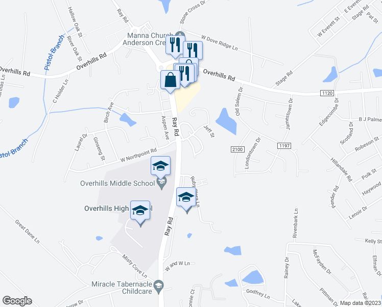 map of restaurants, bars, coffee shops, grocery stores, and more near 80 Shady Street in Spring Lake