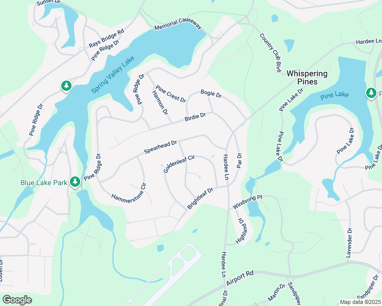 map of restaurants, bars, coffee shops, grocery stores, and more near in Whispering Pines