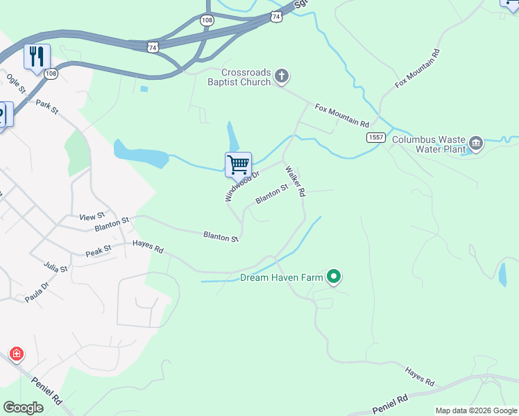 map of restaurants, bars, coffee shops, grocery stores, and more near 1204 Blanton Street in Columbus