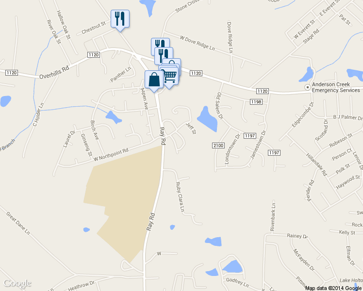 map of restaurants, bars, coffee shops, grocery stores, and more near 100 Pinecrest Drive in Spring Lake