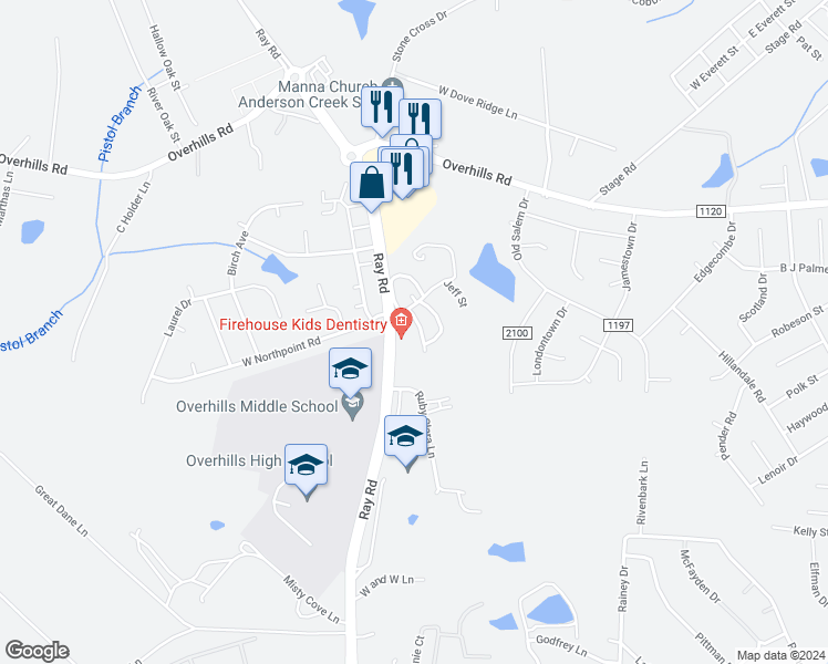 map of restaurants, bars, coffee shops, grocery stores, and more near 50 Shady Street in Spring Lake