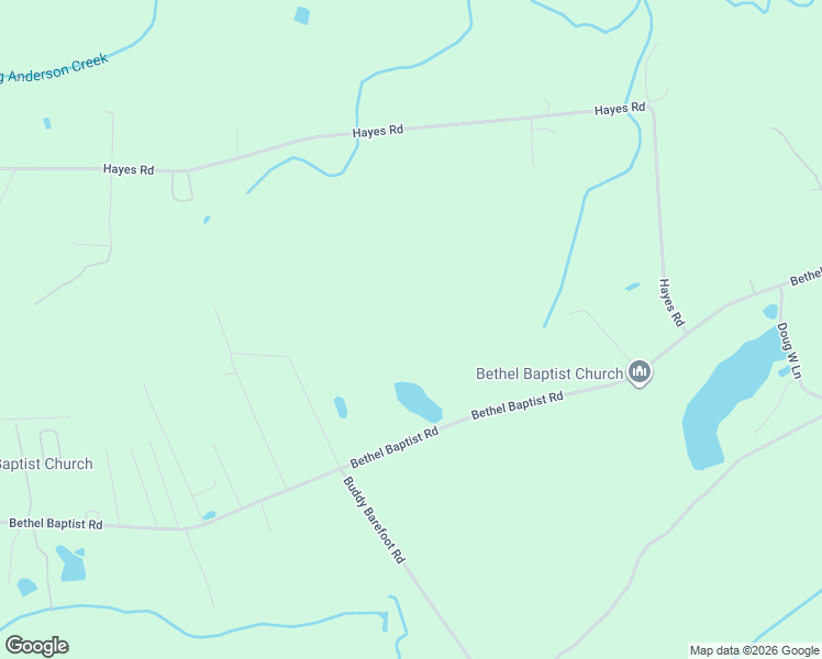 map of restaurants, bars, coffee shops, grocery stores, and more near 1492 Bethel Baptist Road in Spring Lake