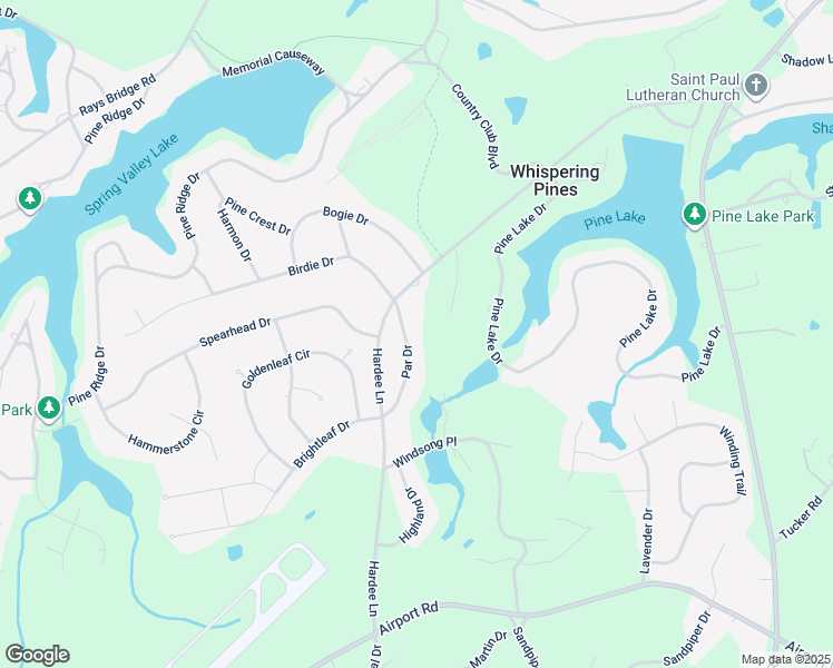 map of restaurants, bars, coffee shops, grocery stores, and more near 7 Perry Drive in Southern Pines