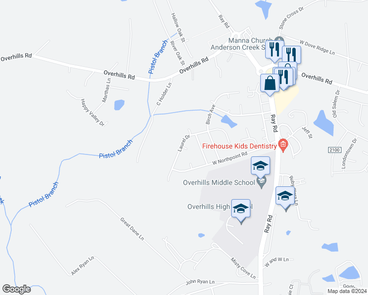 map of restaurants, bars, coffee shops, grocery stores, and more near 44 Golden Rod Court in Spring Lake