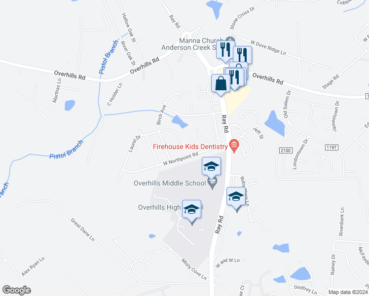 map of restaurants, bars, coffee shops, grocery stores, and more near 101 South 2nd Street in Spring Lake