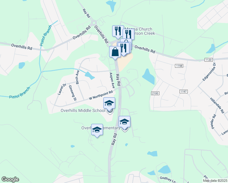 map of restaurants, bars, coffee shops, grocery stores, and more near 79 Birch Avenue in Spring Lake