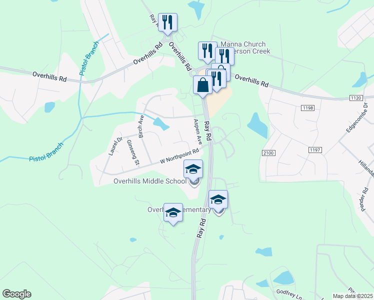 map of restaurants, bars, coffee shops, grocery stores, and more near 61 Sweet Lane in Spring Lake