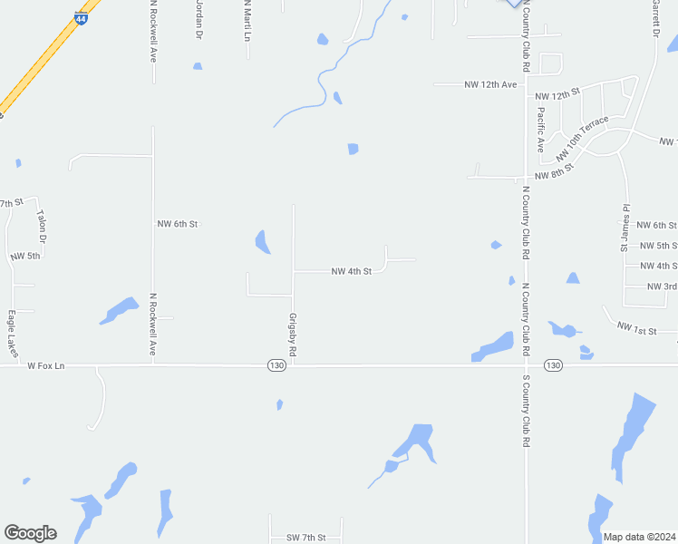 map of restaurants, bars, coffee shops, grocery stores, and more near Northwest 4th Street in Newcastle