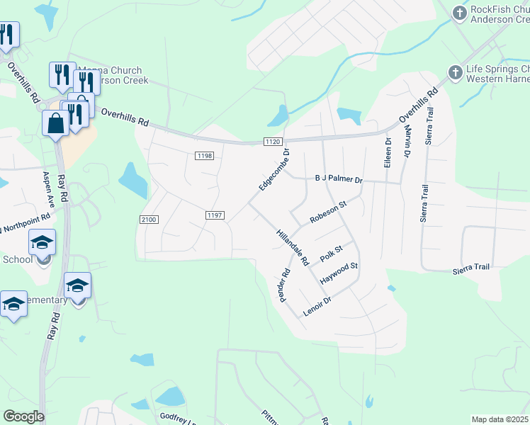 map of restaurants, bars, coffee shops, grocery stores, and more near 55 Hillandale Road in Spring Lake