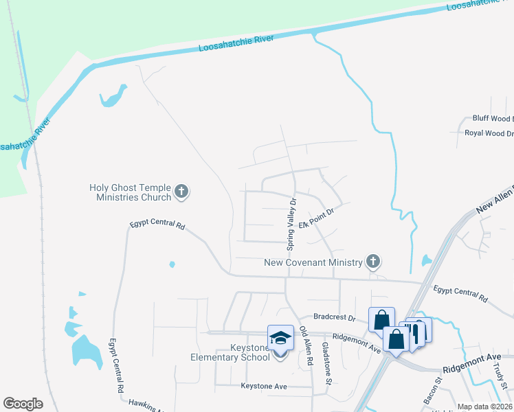 map of restaurants, bars, coffee shops, grocery stores, and more near 3265 Flower Valley Avenue in Memphis