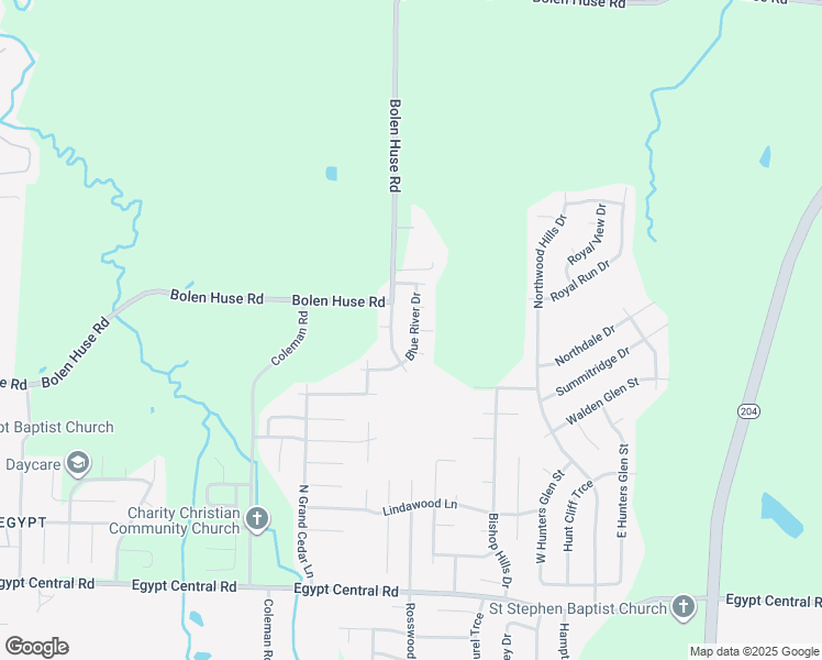 map of restaurants, bars, coffee shops, grocery stores, and more near 4551 Blue River Drive in Memphis