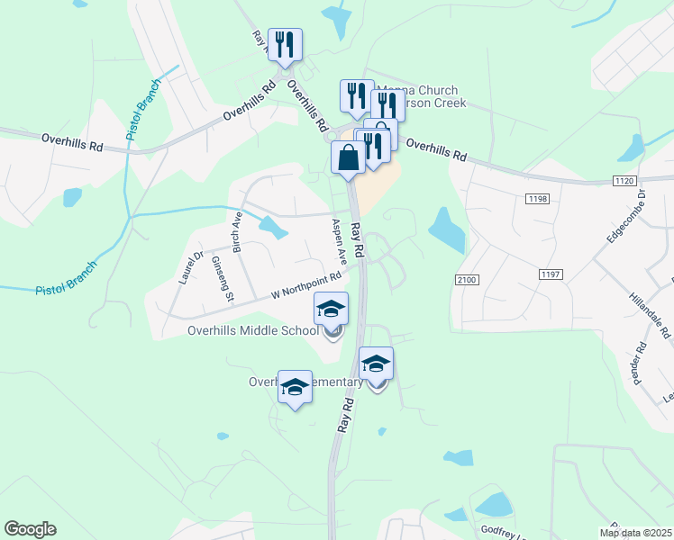 map of restaurants, bars, coffee shops, grocery stores, and more near 79 Birch Avenue in Spring Lake