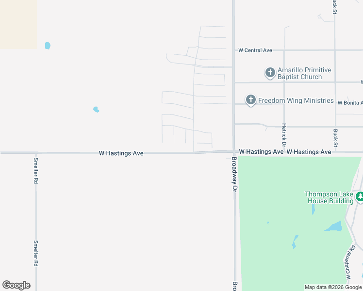 map of restaurants, bars, coffee shops, grocery stores, and more near West Hastings Avenue in Amarillo