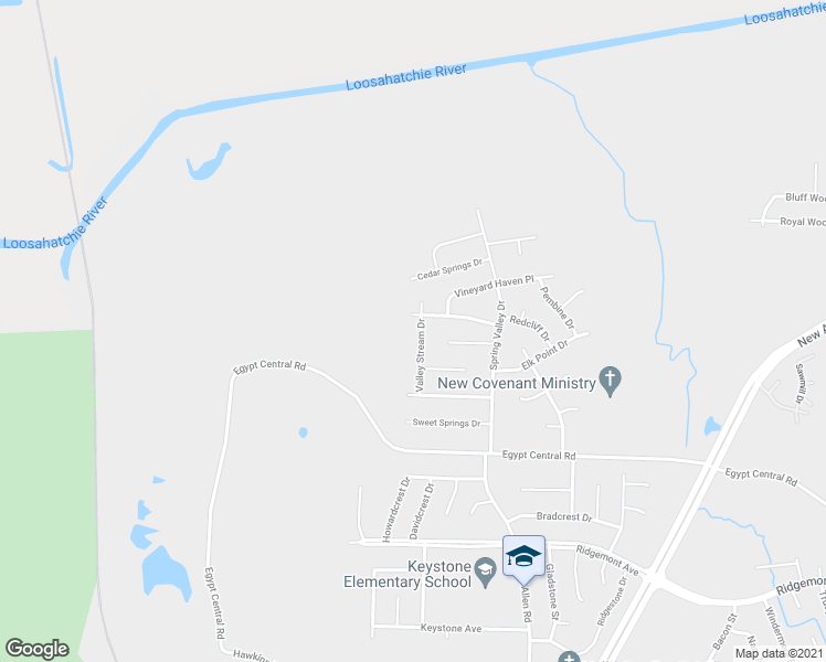 map of restaurants, bars, coffee shops, grocery stores, and more near 4595 Valley Stream Drive in Memphis