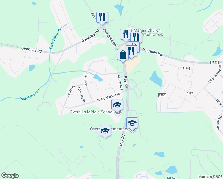 map of restaurants, bars, coffee shops, grocery stores, and more near 61 Sweet Lane in Spring Lake