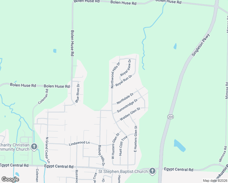 map of restaurants, bars, coffee shops, grocery stores, and more near 4600 Northwood Hills Drive in Memphis